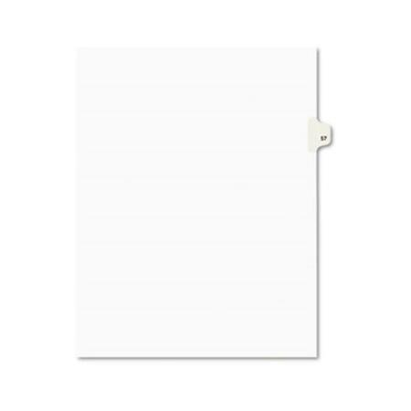 AVERY Style Legal Side Tab Divider- Title: 57- Letter- White, 25Pk 1057